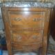 Paire de chevet style Louis xv marqueté