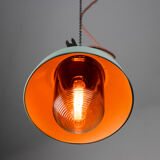 Vintage mint industrial hanging light from TEP