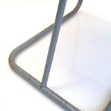 Dutch plywood vintage forties chair with bakelite armrests