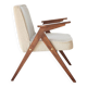 Off-white boucle Scandinavian armchair by Chierowski