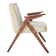 Off-white boucle Scandinavian armchair by Chierowski