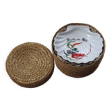 Coupelles de service en coquille l'hirondelle coquille saint jacques dans un panier 4851