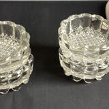 Set of 4 old piano/glass table coasters