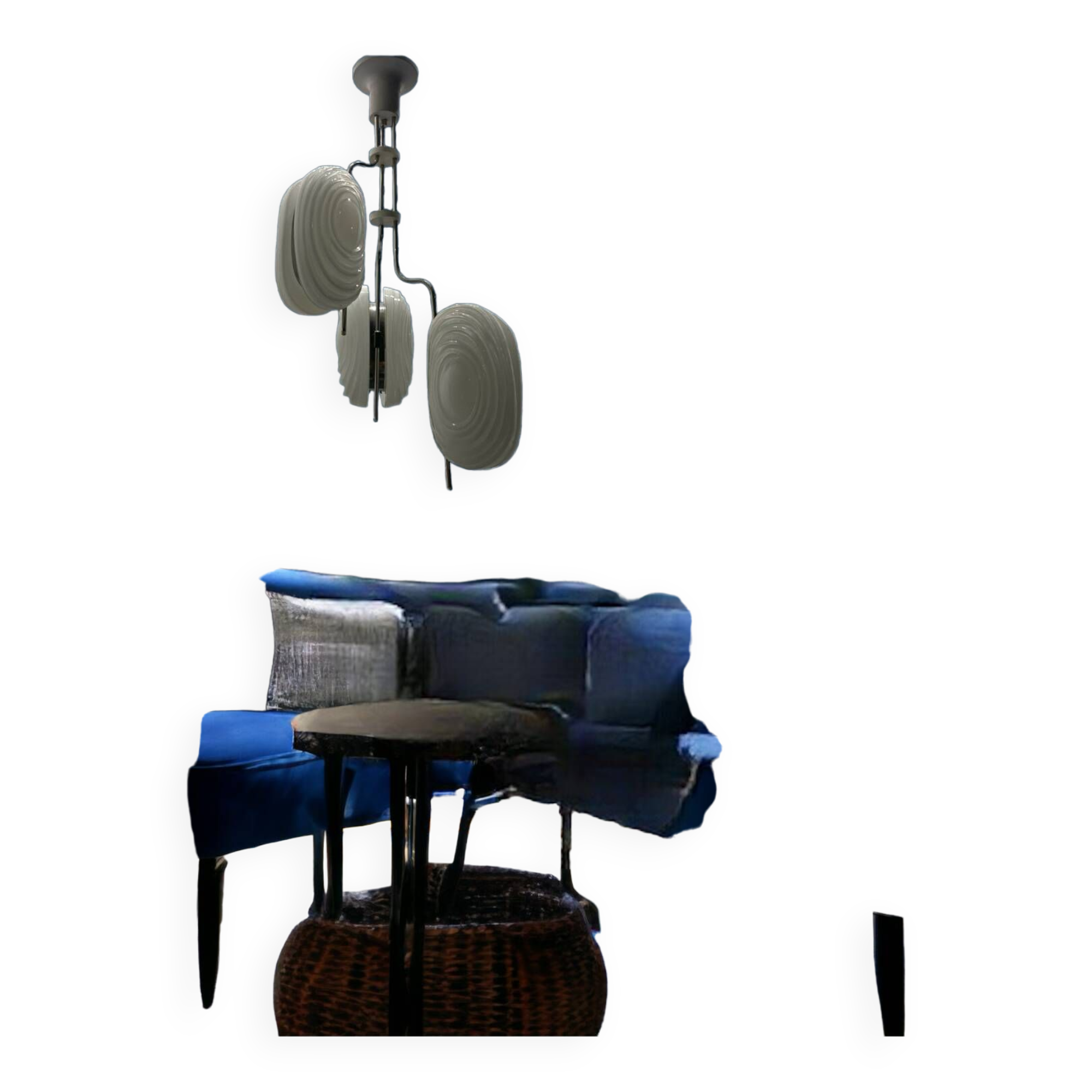 Architectural Murano Glass Chandelier