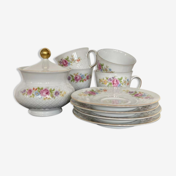 Service à thé vintage véritable porcelaine Seltsmann Weiden Bavaria modèle Annebell