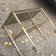 Table basse verre et laiton vintage