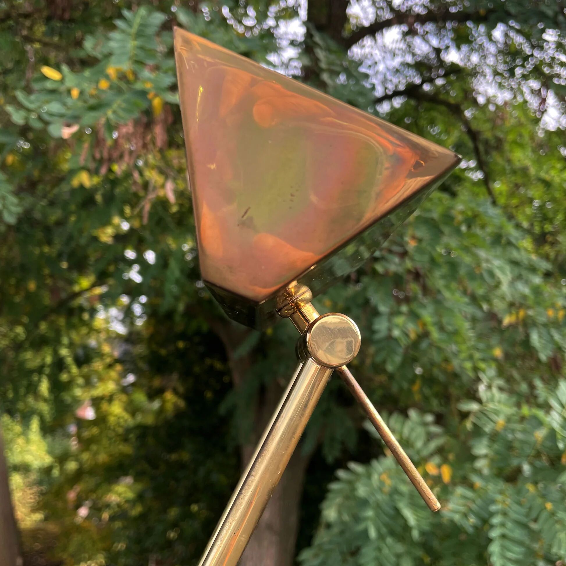 Lampe de sol en laiton vintage réglable avec variateur