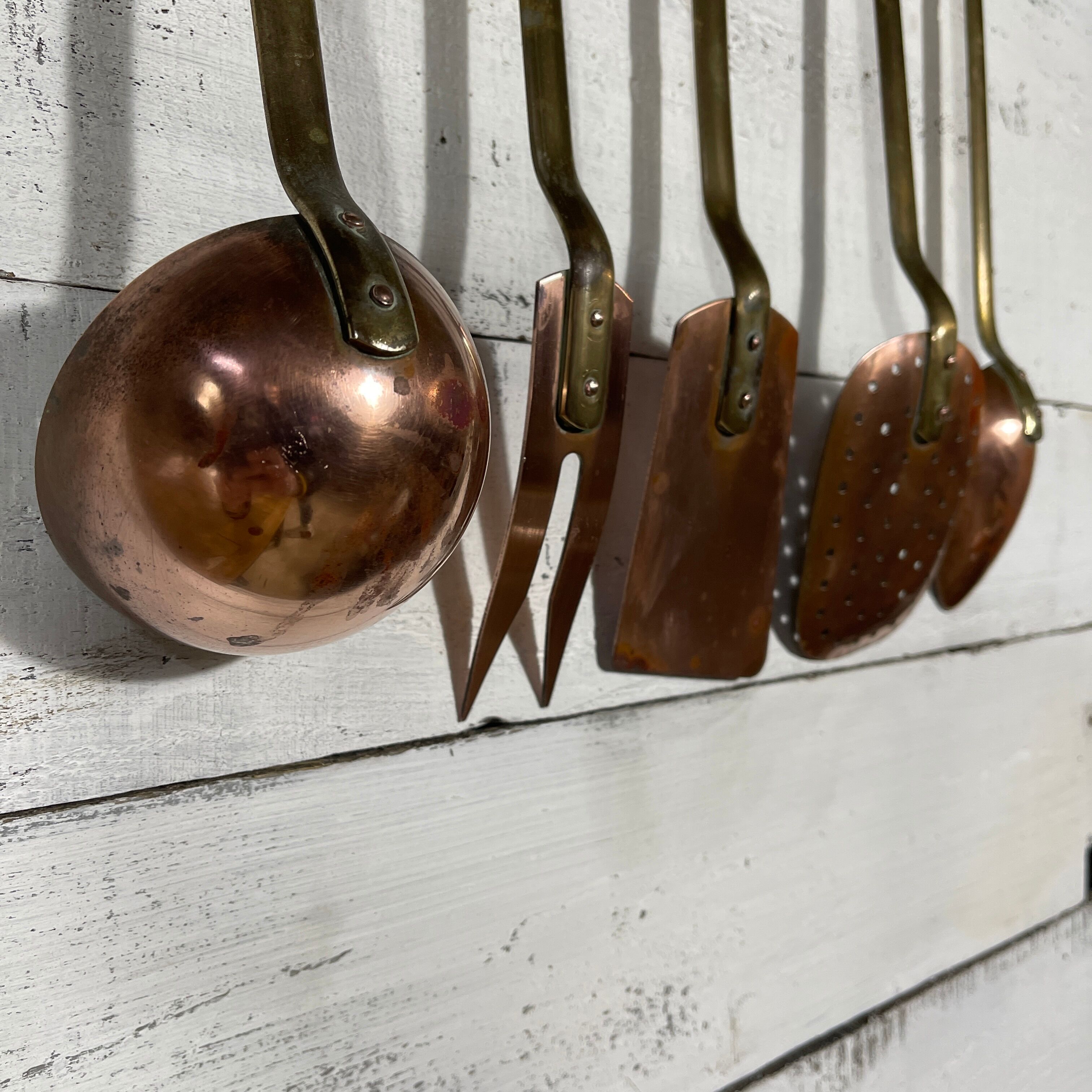 Copper kitchen utensils