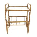 Scandinavian rattan side table, Sweden, 1960