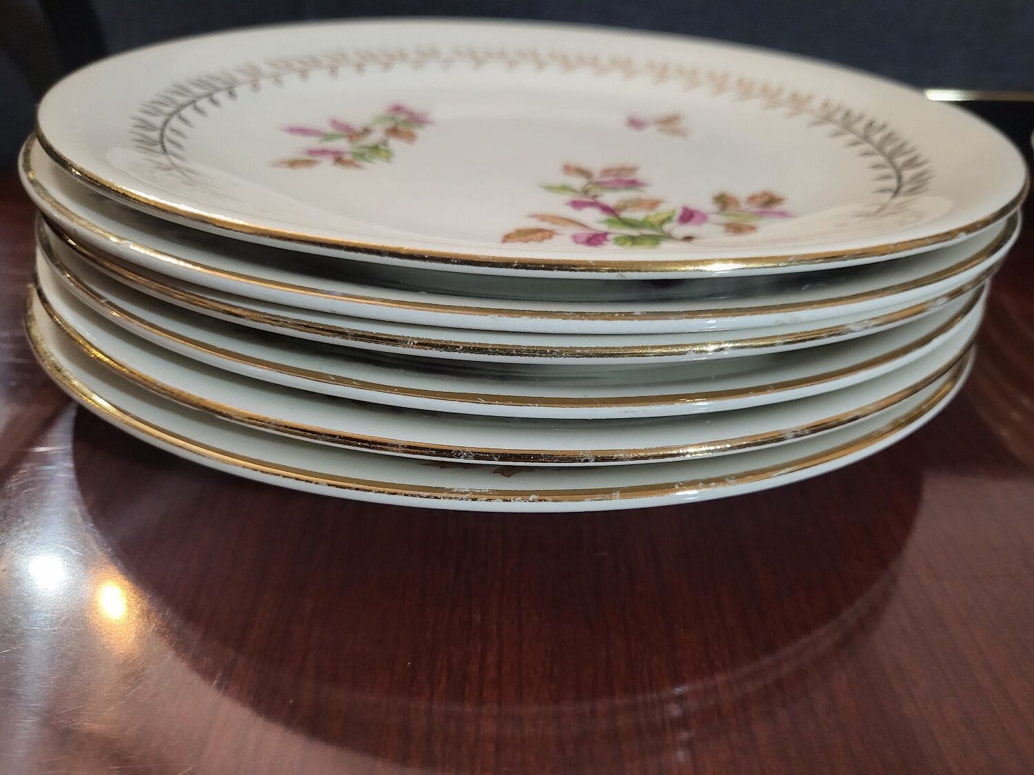 Lots of 6 plates gien model sous bois