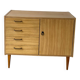 Vintage Mobel chest of drawers sideboard in wood and formica 1960 with 4 drawers