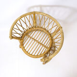 Rattan children's chair from the 1960s to 1970