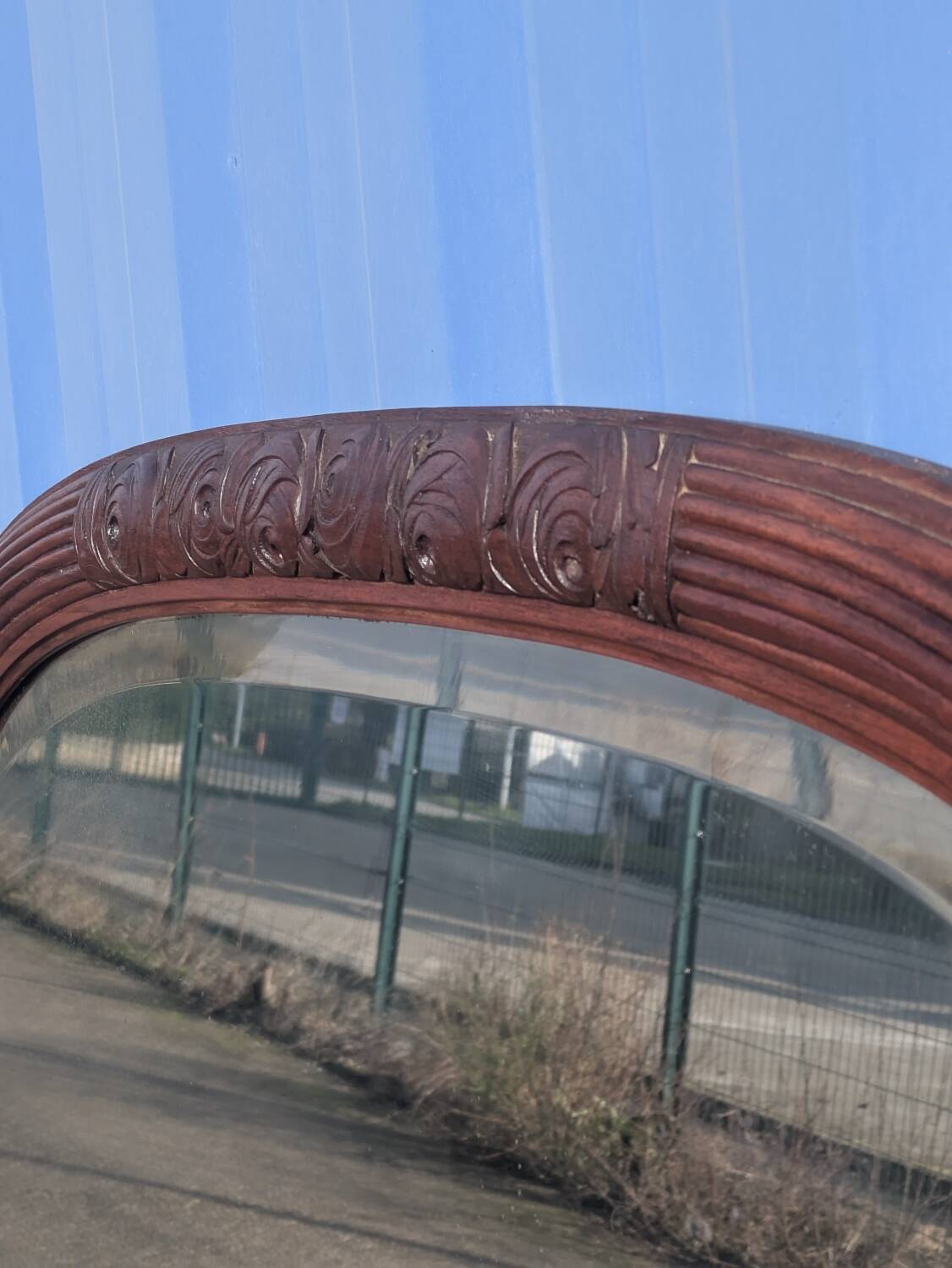 Large Art Deco mirror 162cm, vintage 1950s