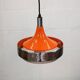 Vintage Chrome & Orange Pendant Lamp - 1970s Massive Belgium Lighting