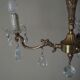 Cast bronze chandelier and crystal tassels – 3 fires