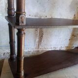 Old wooden shelf turned to hang