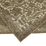 Tapis oriental unique en laine beige des années 1980, 287 cm x 382 cm, fait à la main