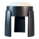 Sculptural Black Ash Wood Stool with Dedar Milano Bouclé Ivory by FORME