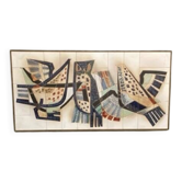 Wall panel, modernist ceramic signed Sinclair (from Hendrickx), 1950/60