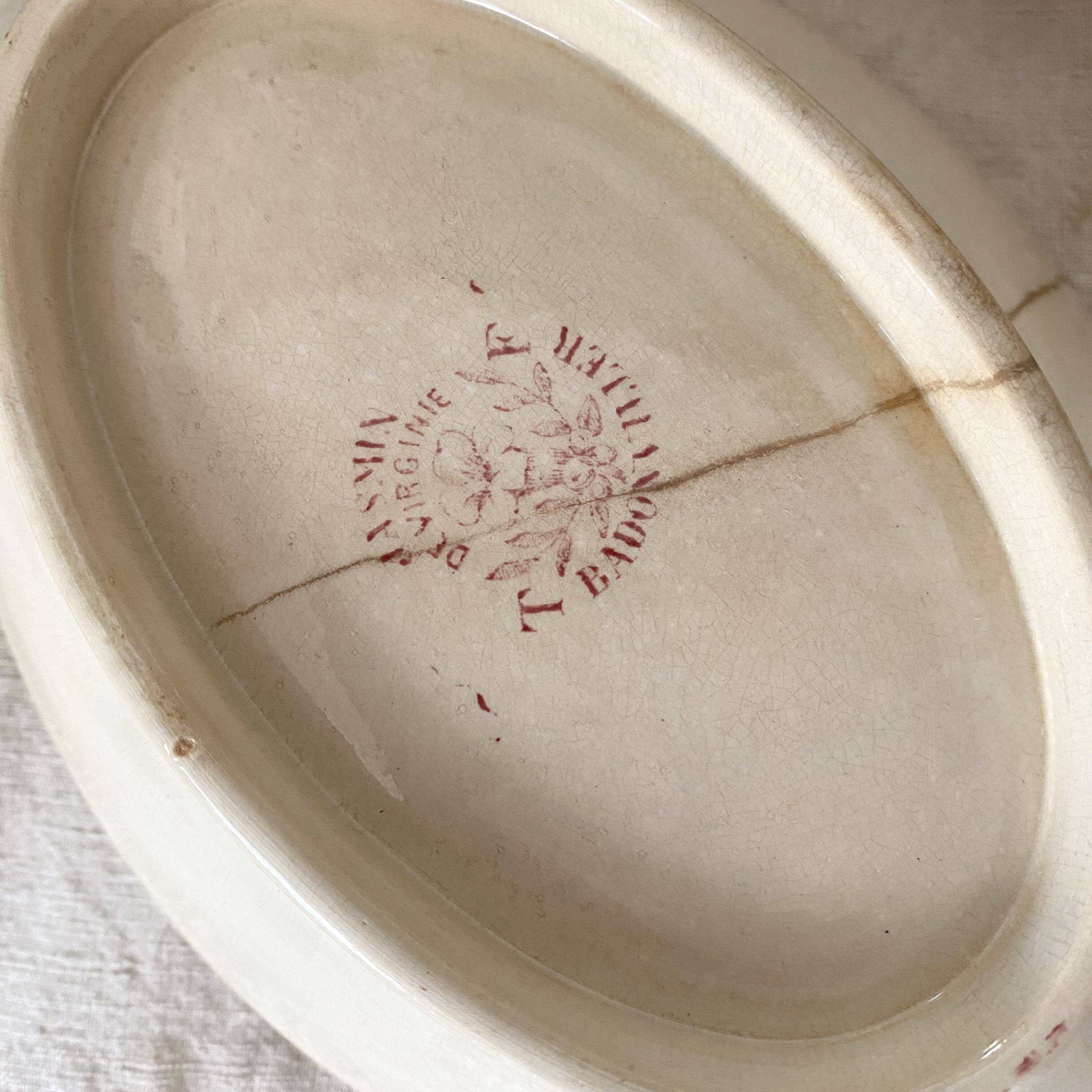 Badonviller ironstone dish with Virginia jasmine