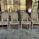 4 chaises médaillons louis xvi 19eme