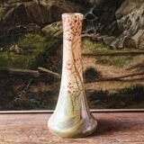 Legras enamelled glass soliflore vase
