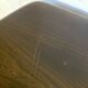 Rustic table in solid elm, vintage 1960s.