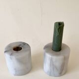Duo marble candlesticks