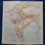 a geographical map from Atlas Quillet year 1925 map: political India