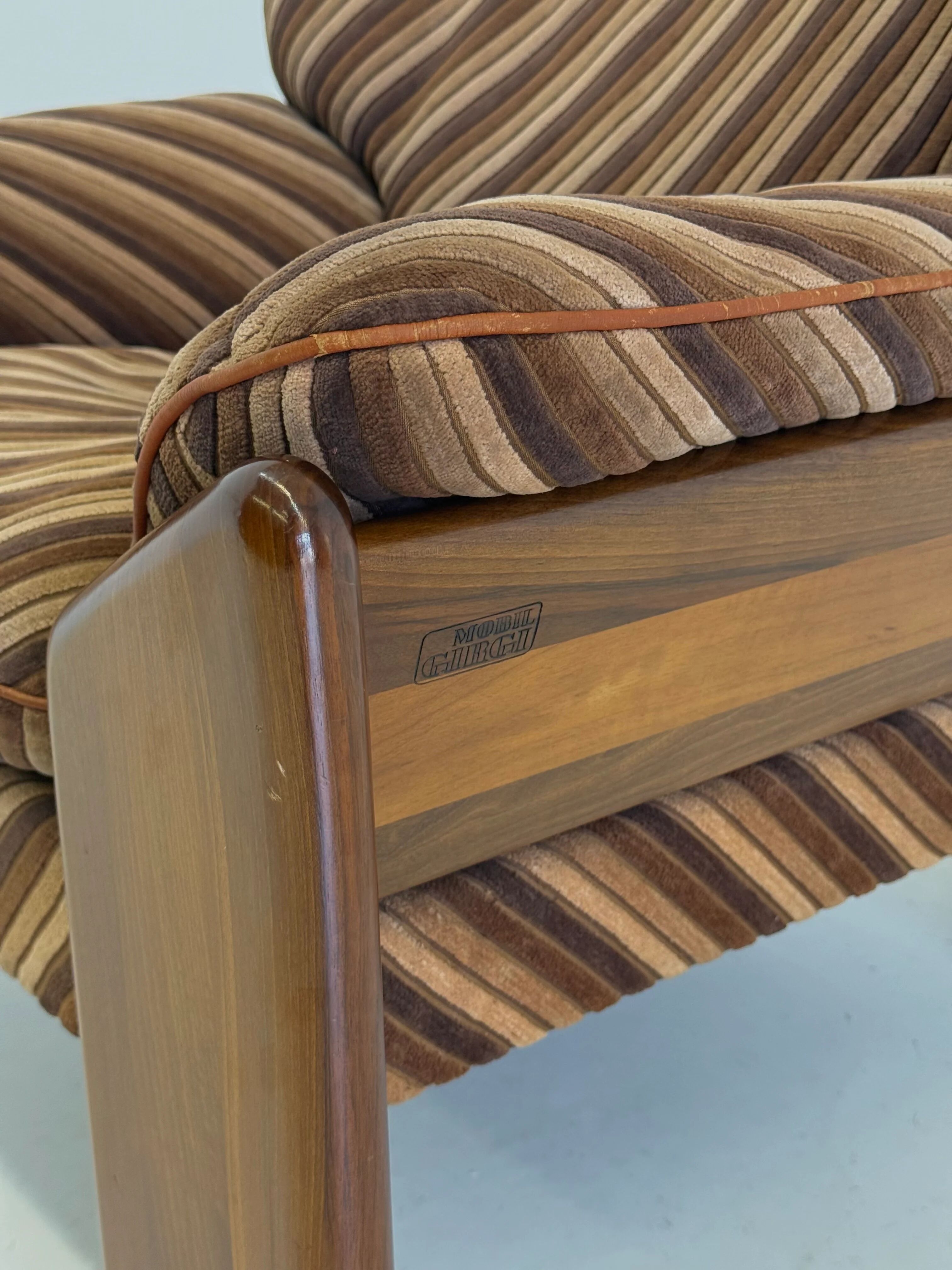 Sapporo chair by Mario Marenco for Mobil Girgi striped