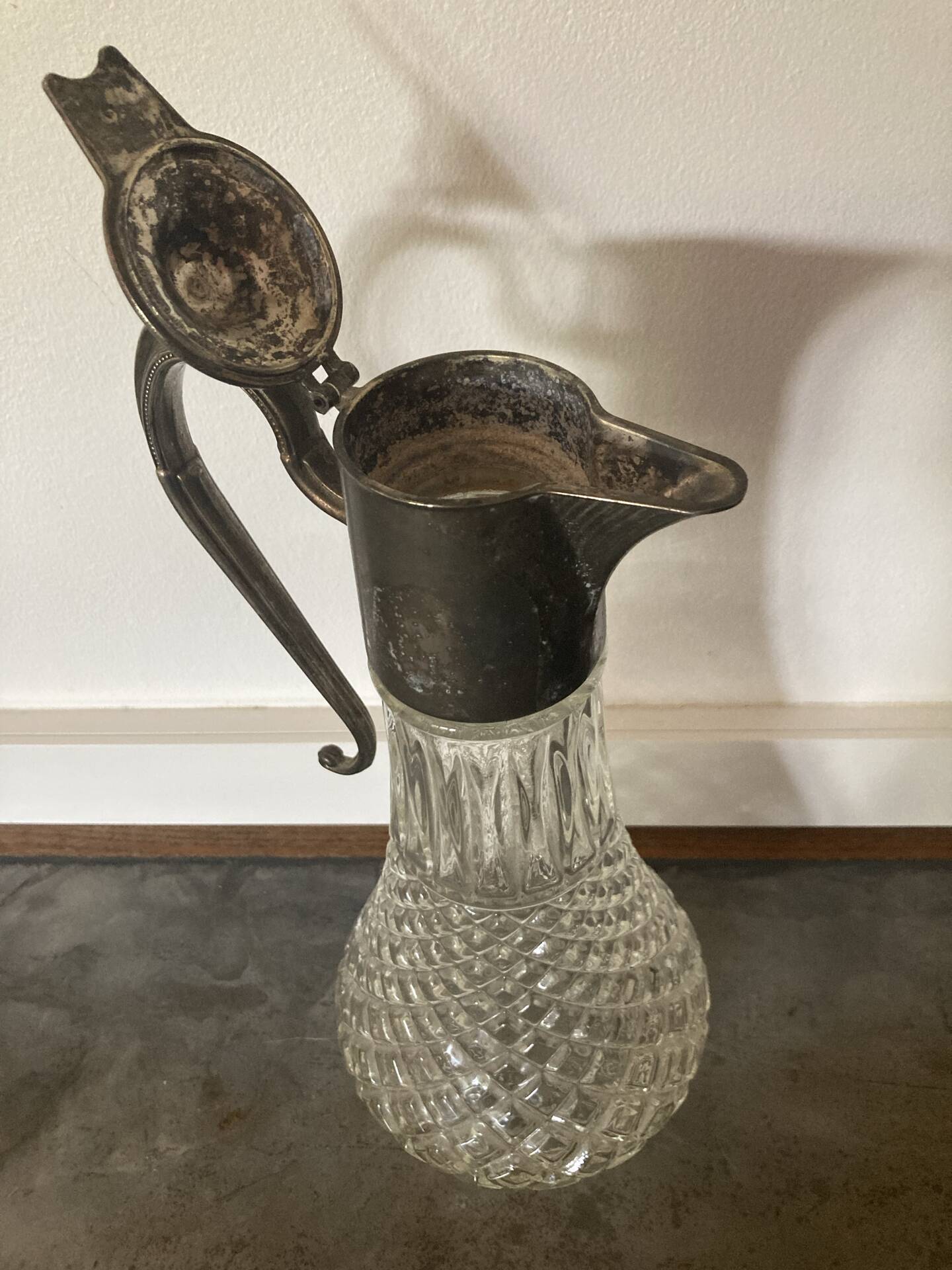 Glass and Silver Jug