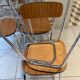 Set of 4 chairs formica imitation wood