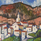 Fishing village with boats
