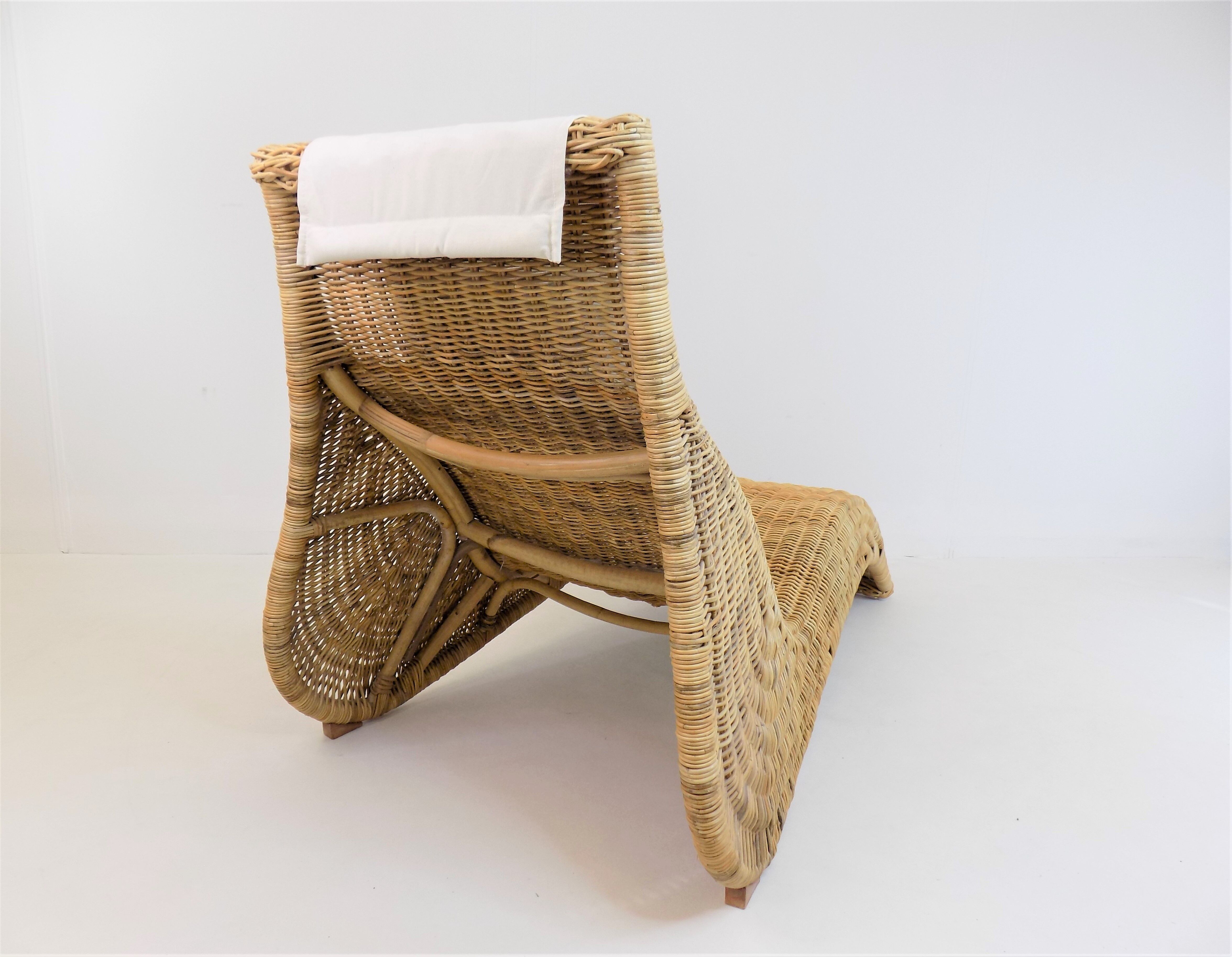 Chaise longue Karlskrona en rotin par Karl Malmvall