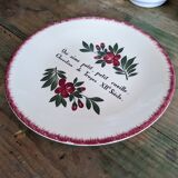 Decorative Gien earthenware plate