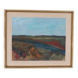 Original mid-century Swedish oil on panel – “Bold Landscape”