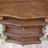 Walnut bedside table in Louis XV style