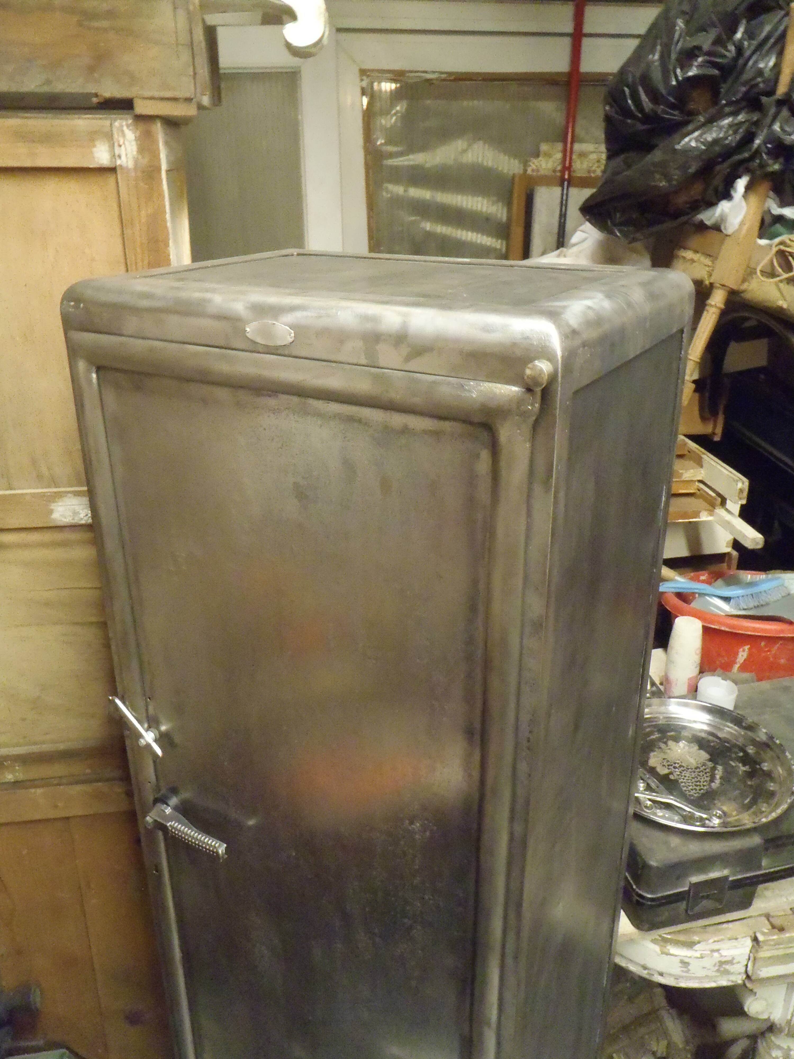 Industrial metal column cabinet.