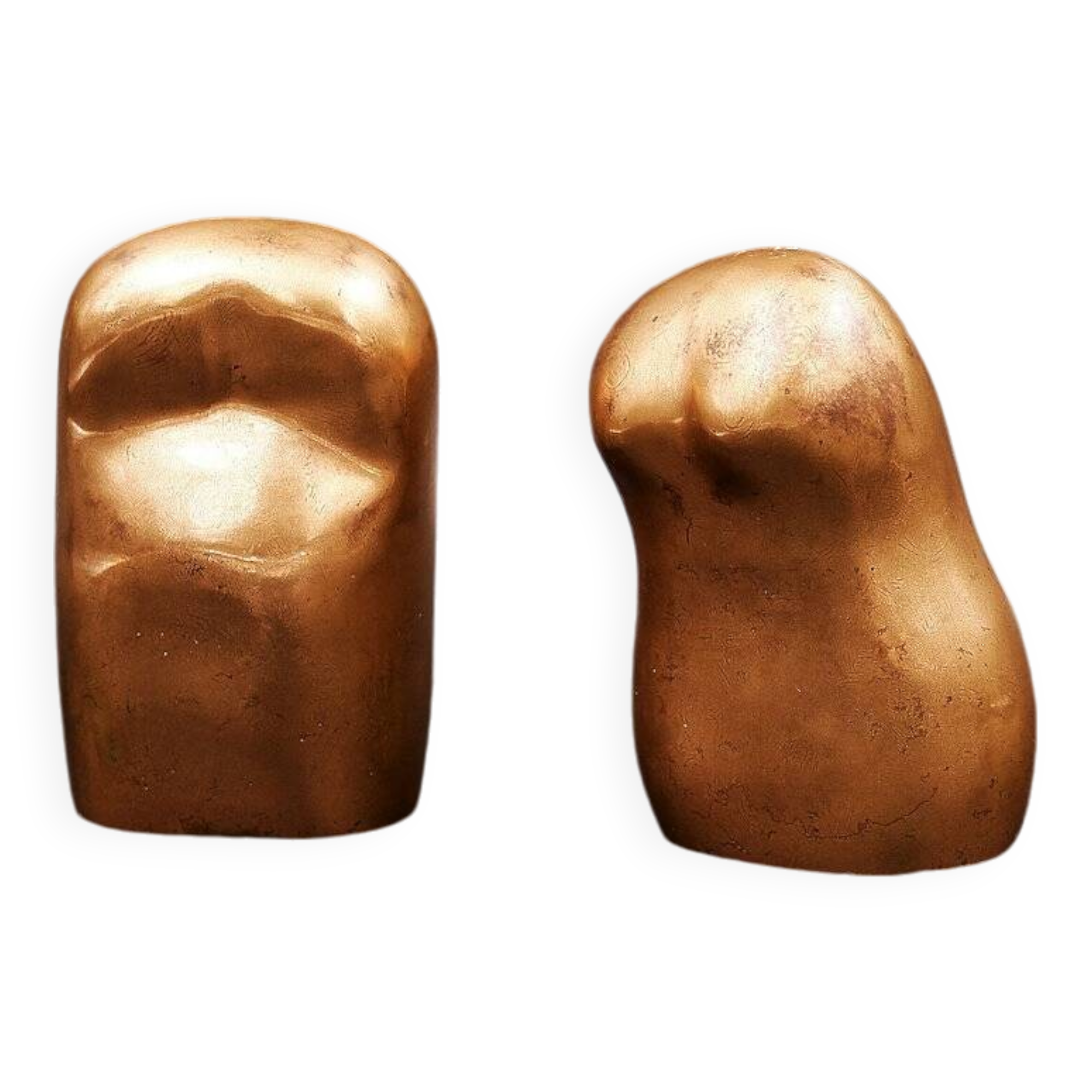 Bronze busts of men and women