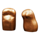 Bronze busts of men and women