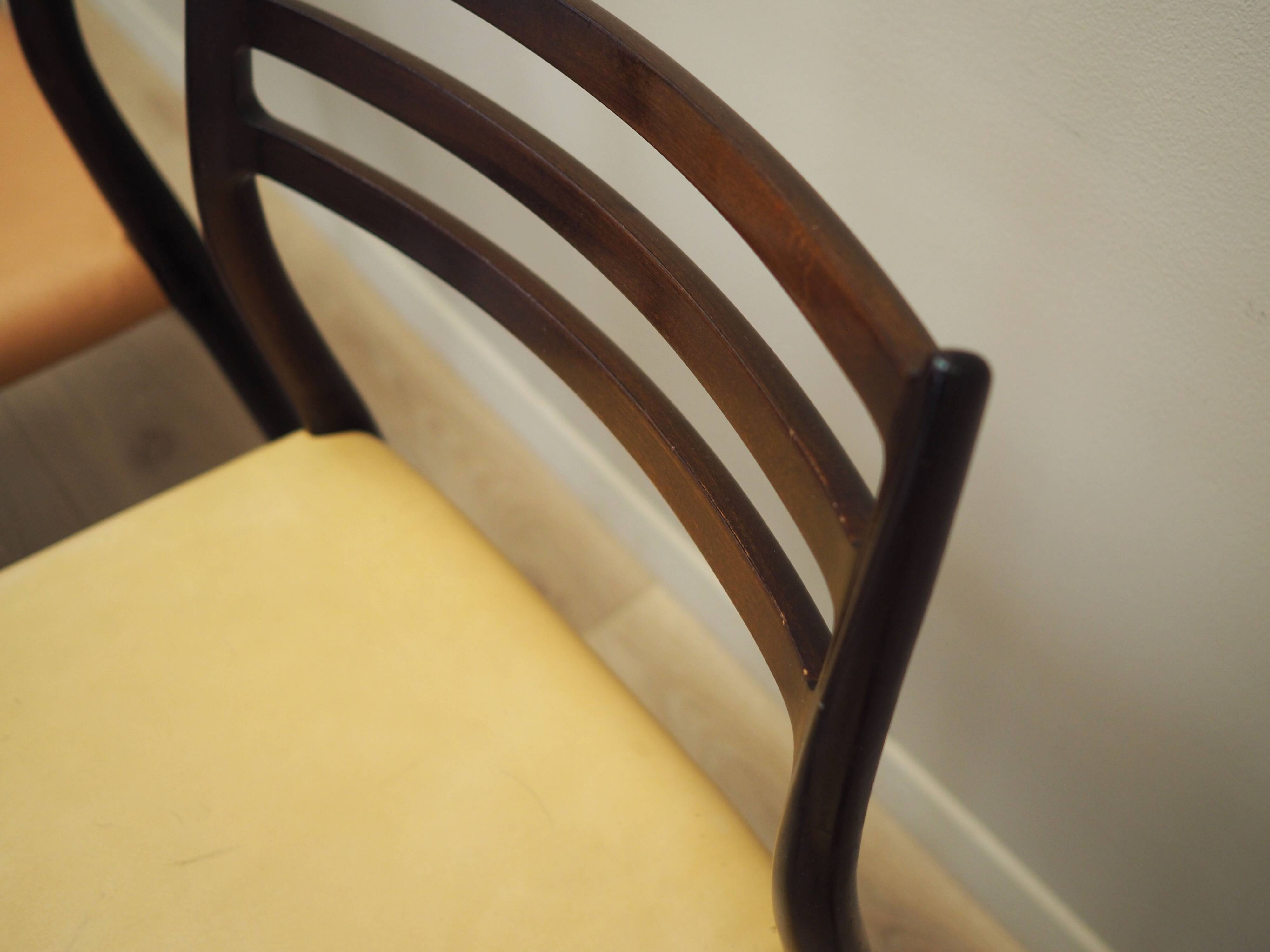 Set of six mahogany chairs, Danish design, 1960s, designer: Niels Otto Møll