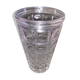 Transparent glass vase, vintage geometric patterns 1960/1970