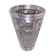 Transparent glass vase, vintage geometric patterns 1960/1970