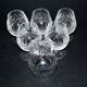 Lorraine crystal cut cognac glasses set of 6 in the style of Tommy Lemberg.