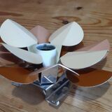 Vintage metal and chrome wall lamp " flower "