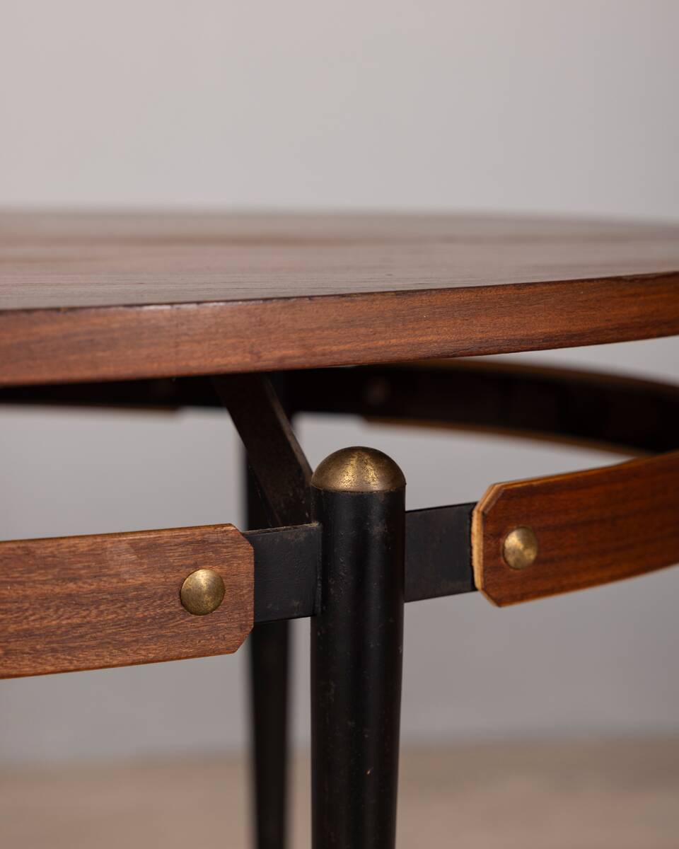 Table basse vintage en bois des années 60, design italien