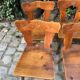 Set of 6 mountain chairs in fir folk art
