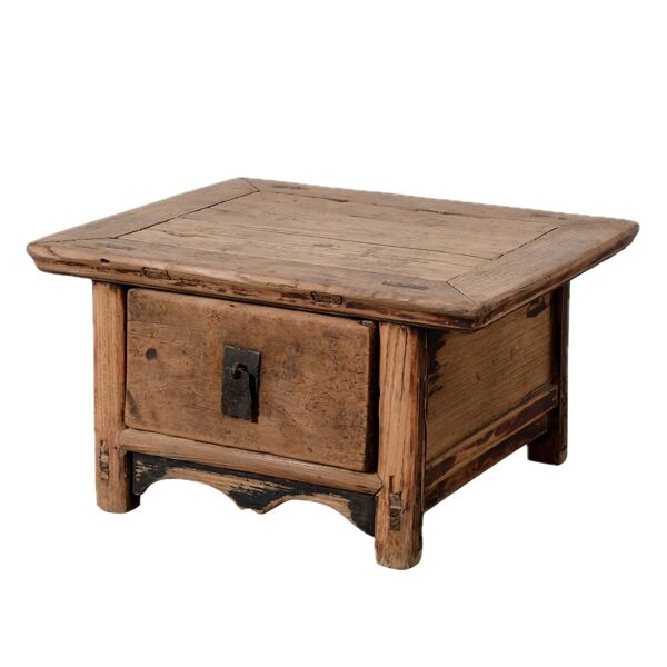 Linyi – Table de chevet chinoise en orme ancien n°1