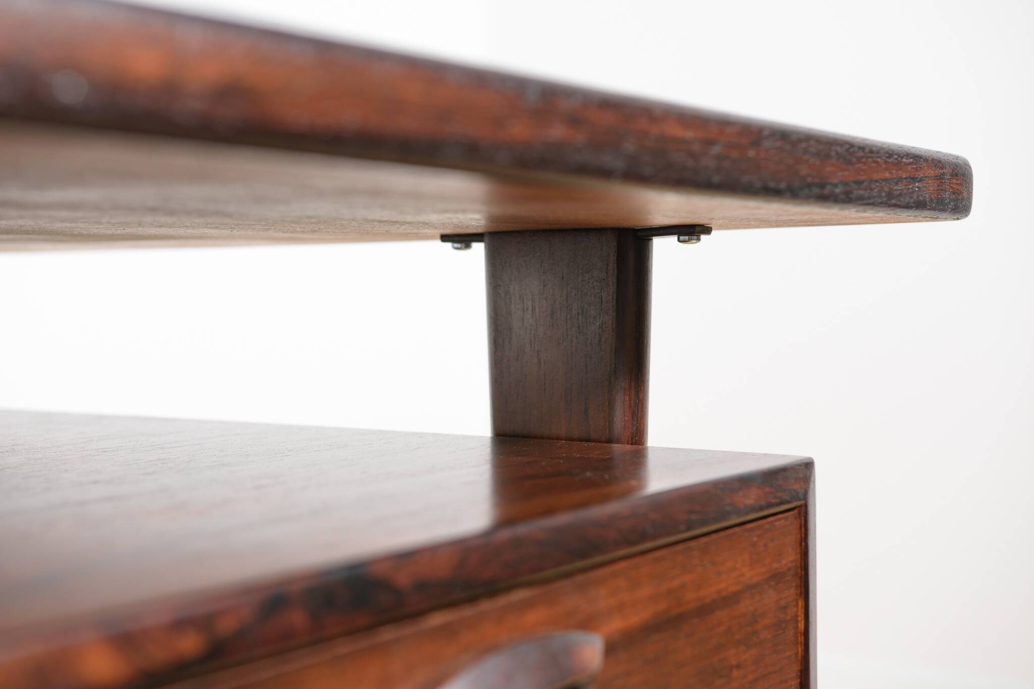 Mid-Century Freestanding Rosewood Desk by Kai Kristiansen for Feldballes Møbelfabrik, 1960s