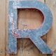 Vintage antique sign letter